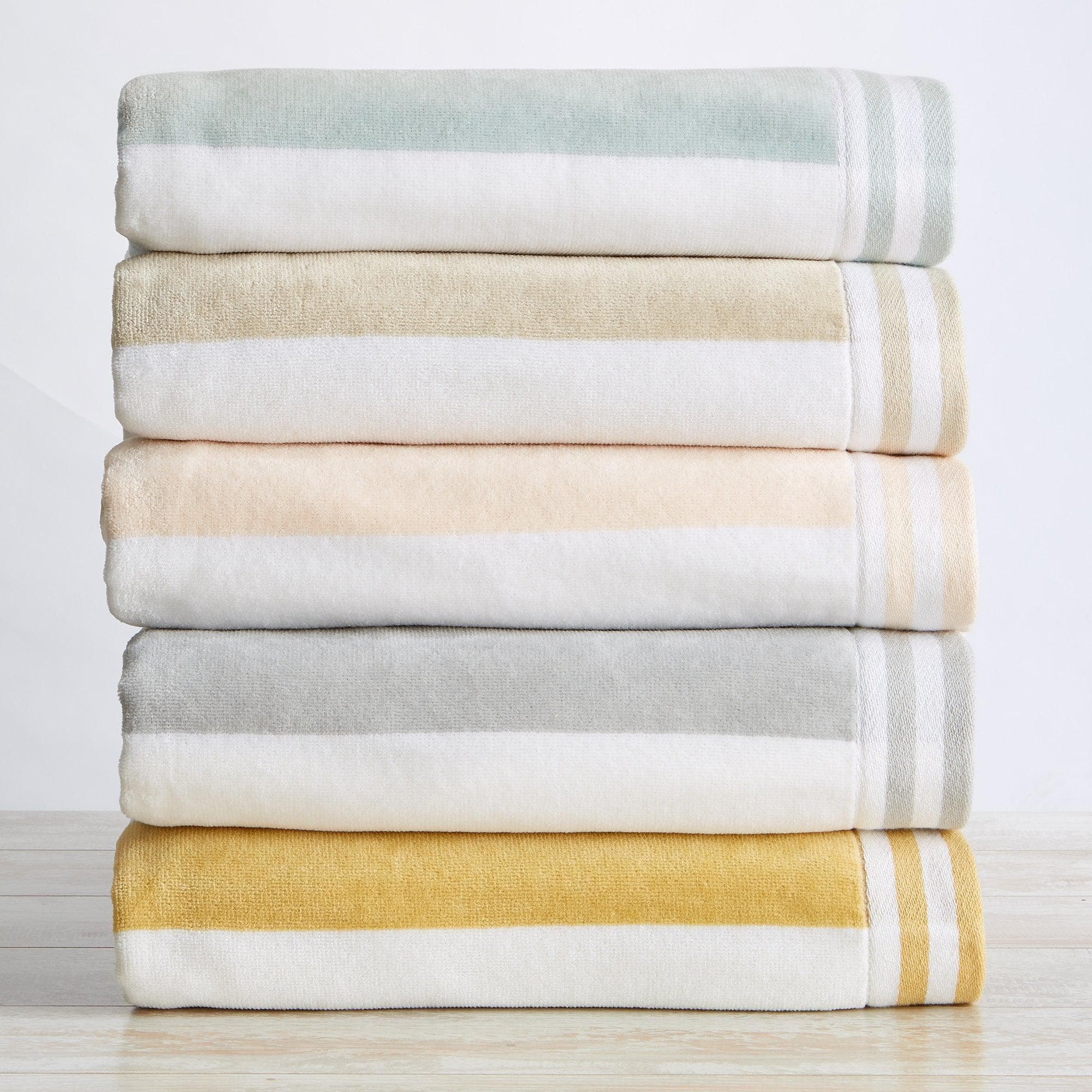 4-Pack Striped Cabana Beach Towel