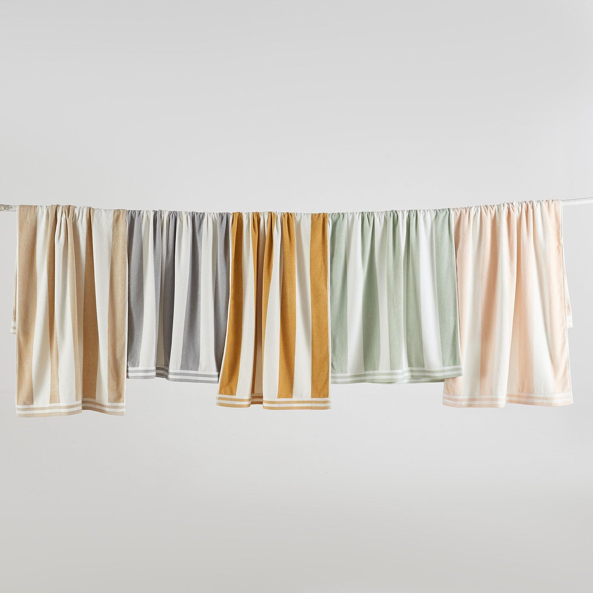 4-Pack Striped Cabana Beach Towel