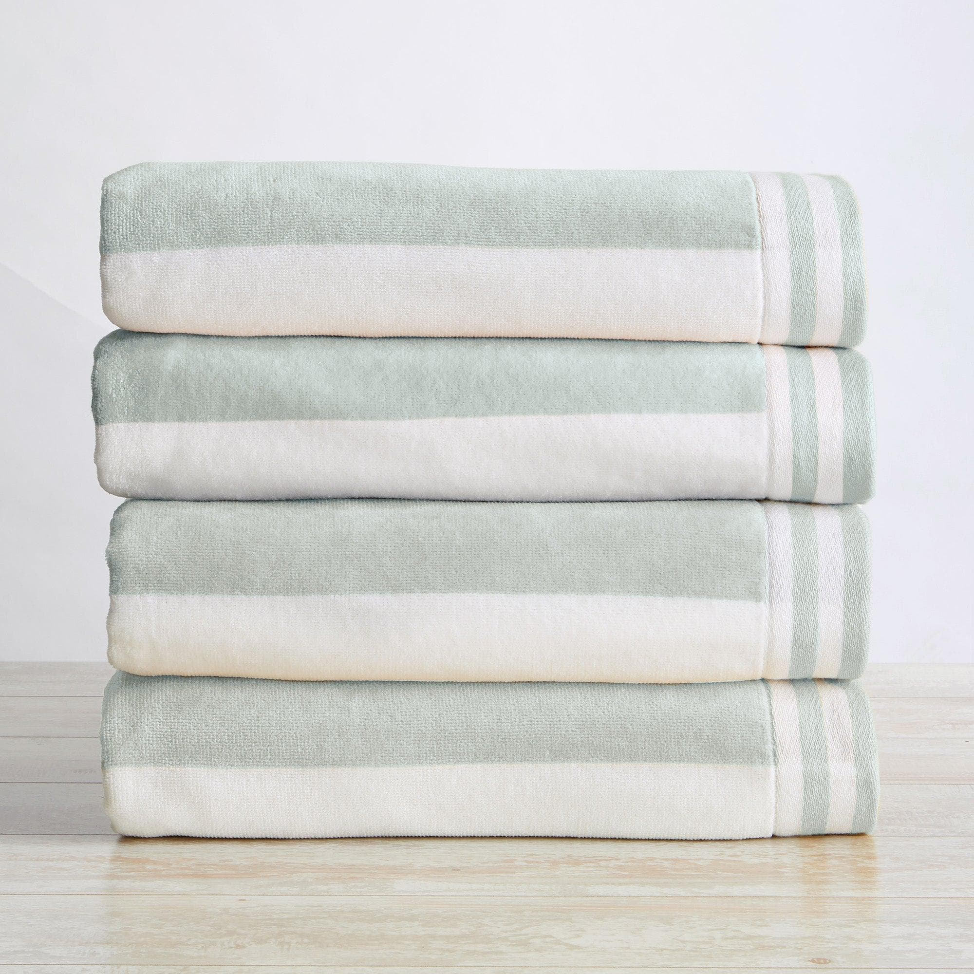 4-Pack Striped Cabana Beach Towel
