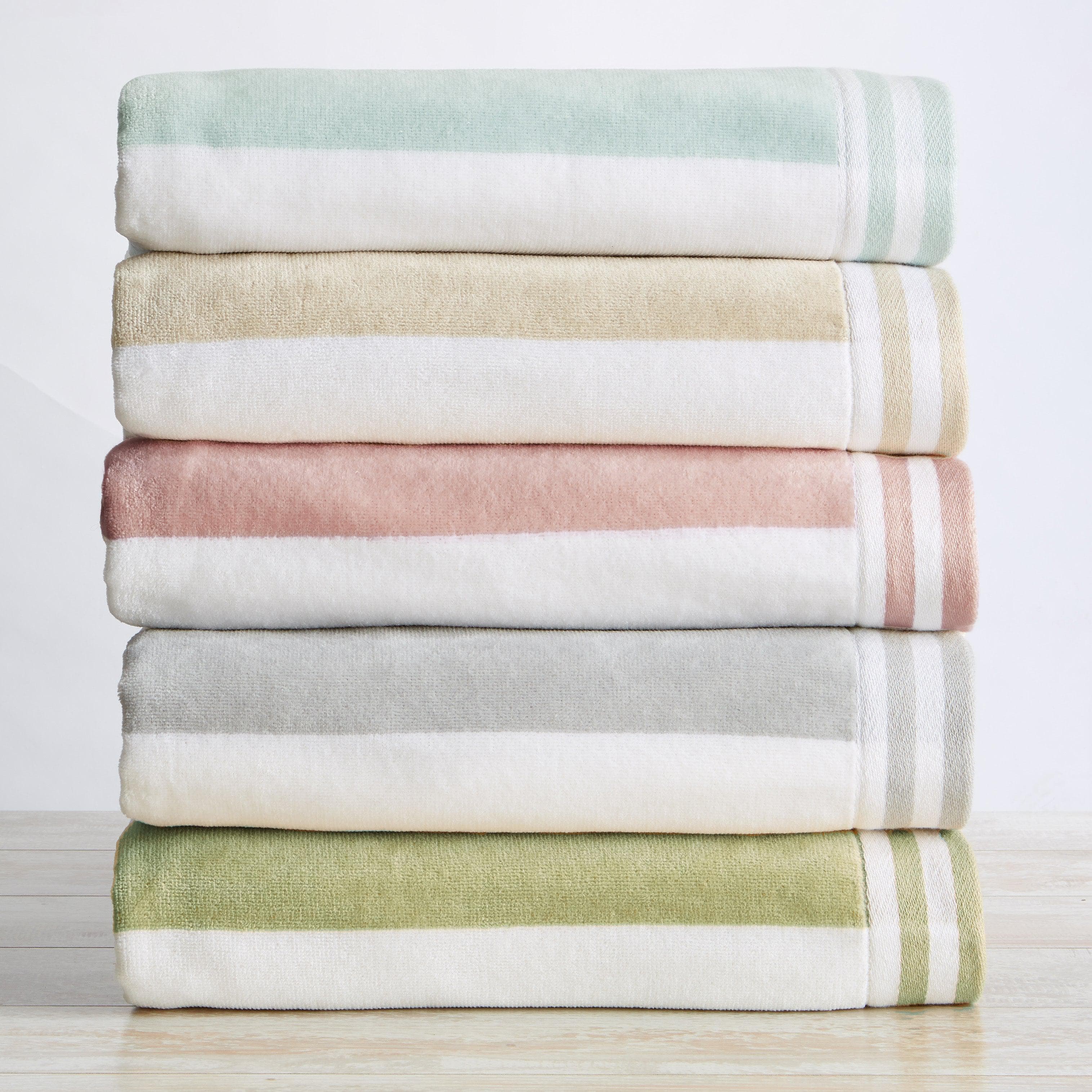 4-Pack Striped Cabana Beach Towel
