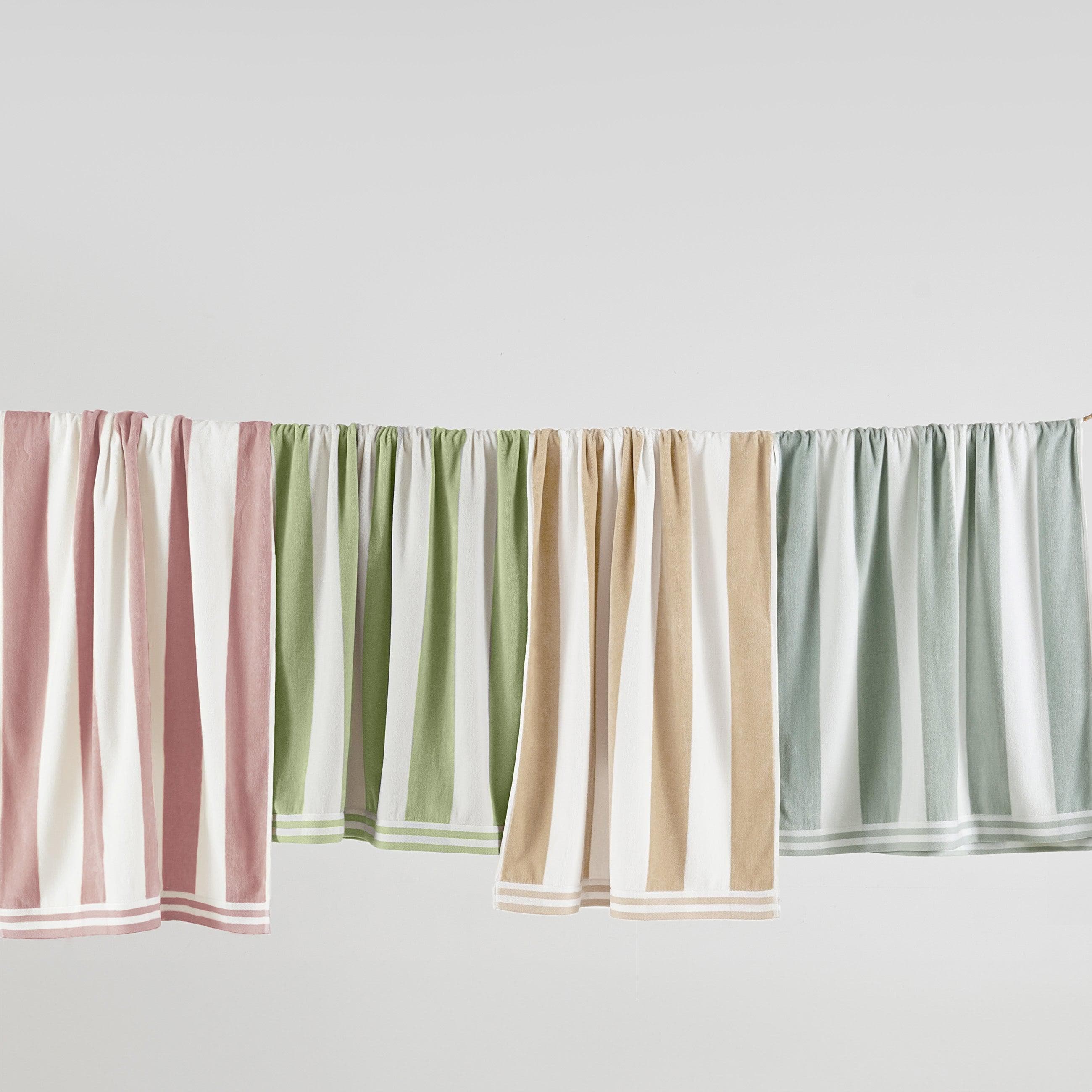 4-Pack Striped Cabana Beach Towel