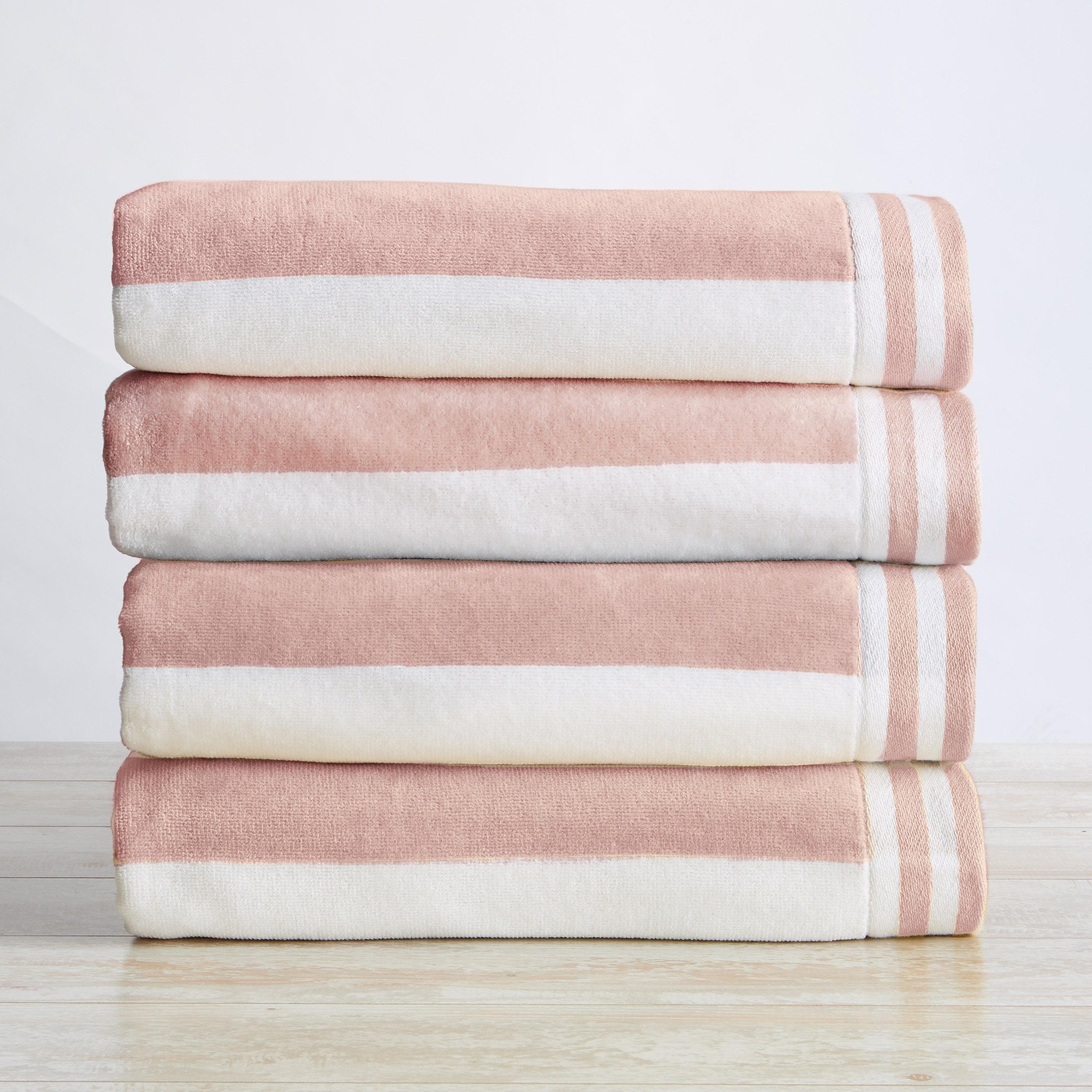 4-Pack Striped Cabana Beach Towel