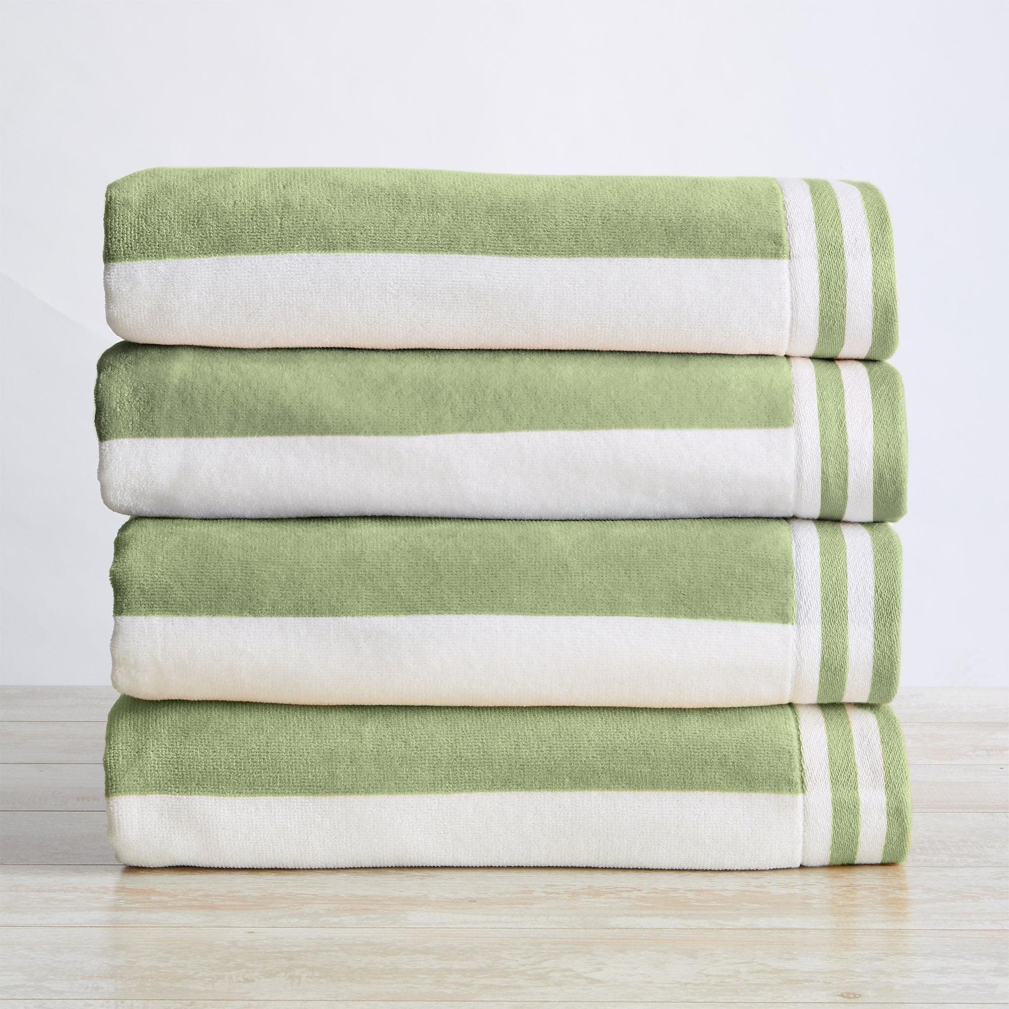 4-Pack Striped Cabana Beach Towel