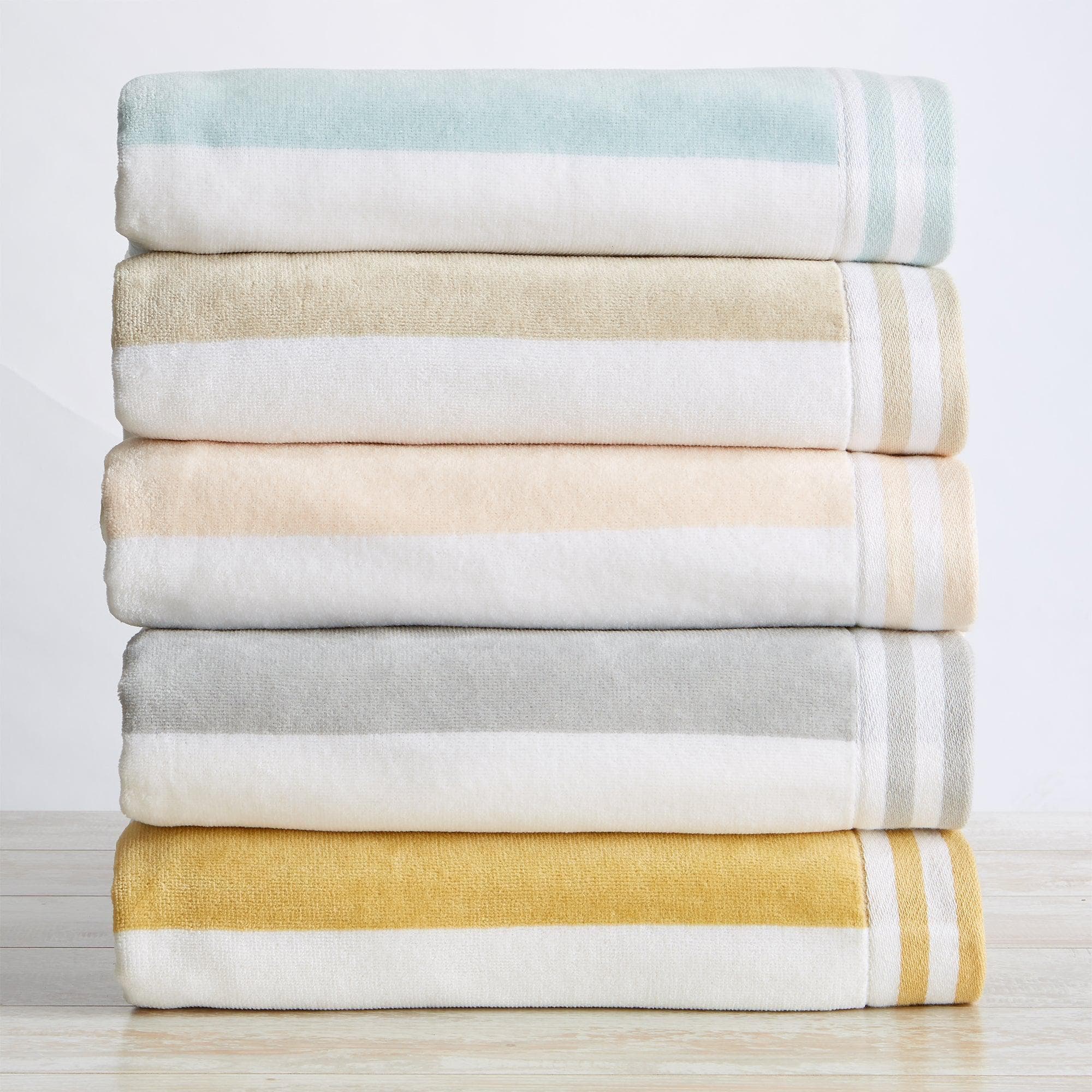4-Pack Striped Cabana Beach Towel