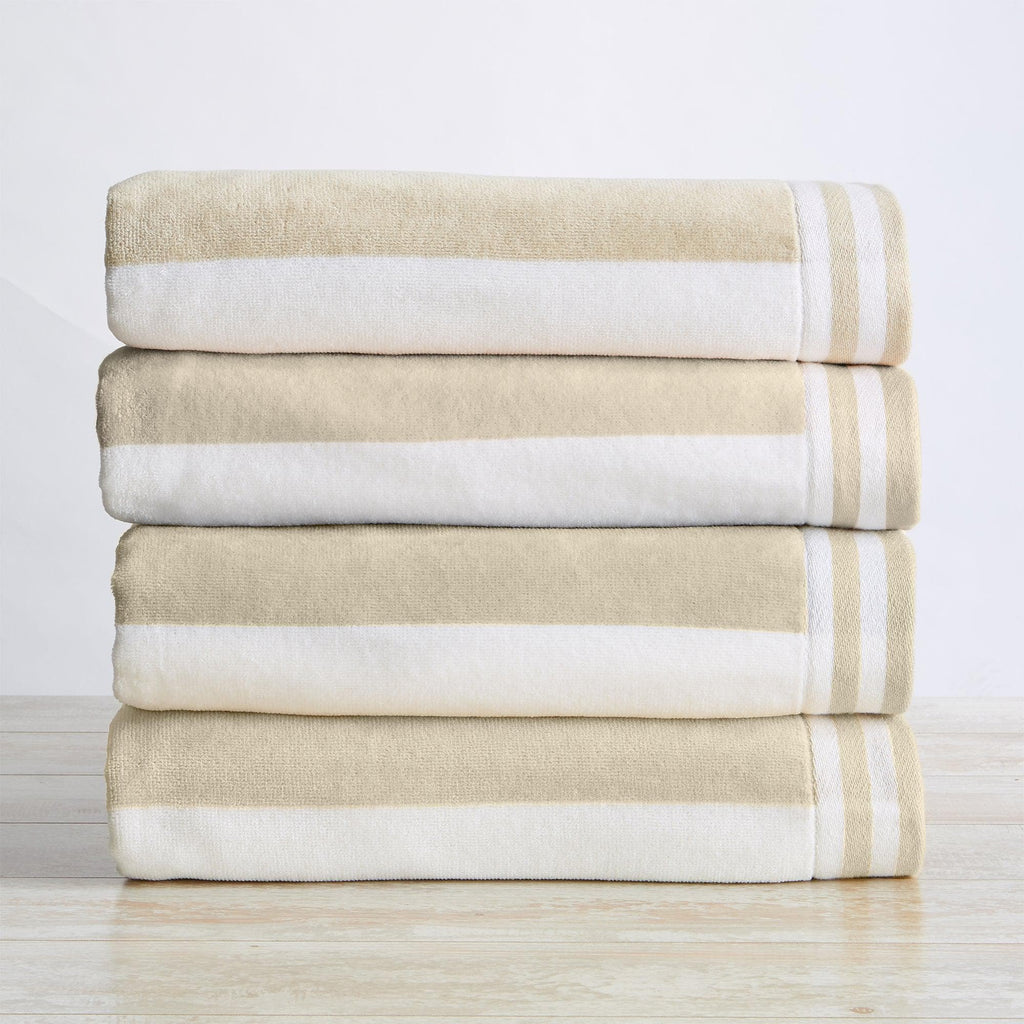 4-Pack Striped Cabana Beach Towel