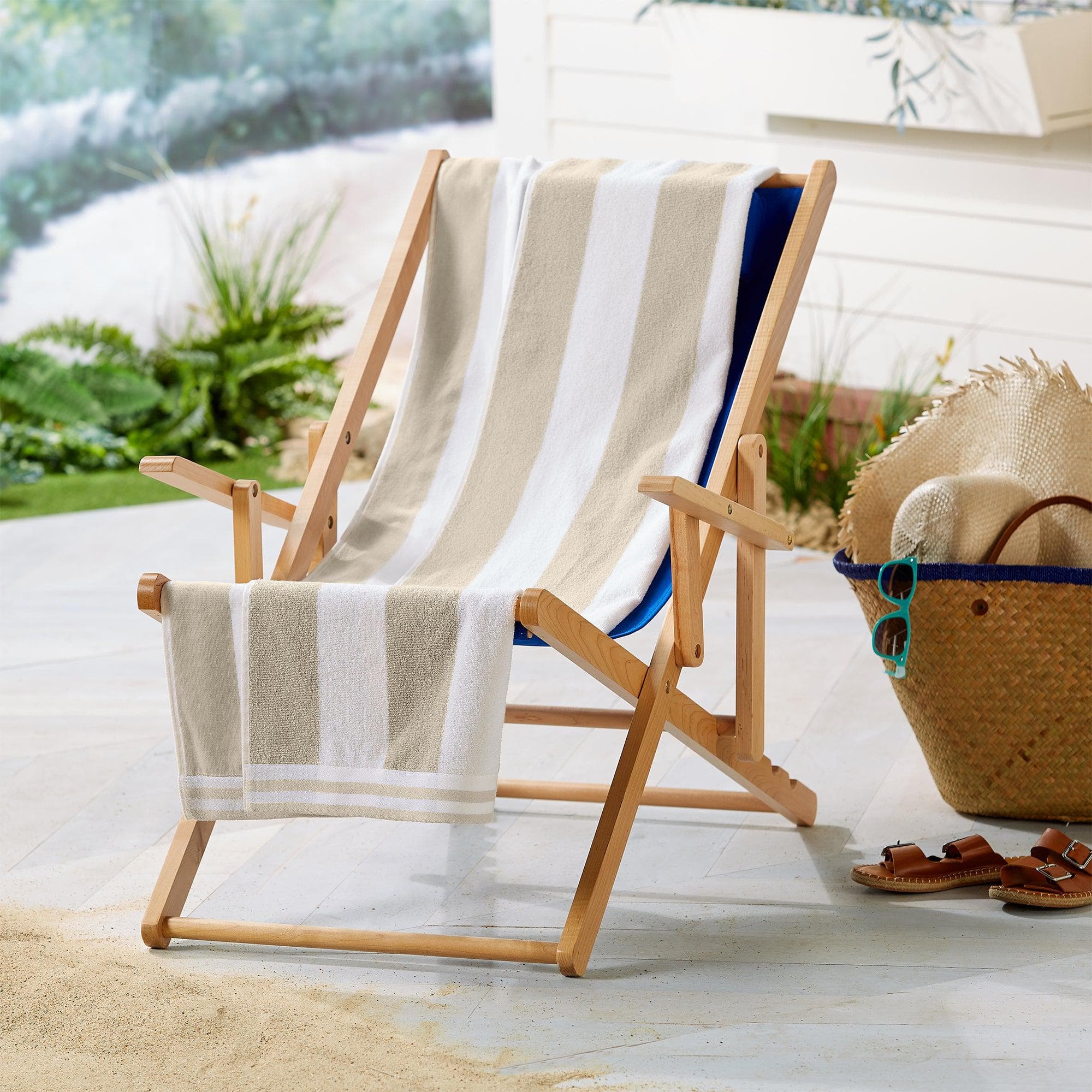 4-Pack Striped Cabana Beach Towel