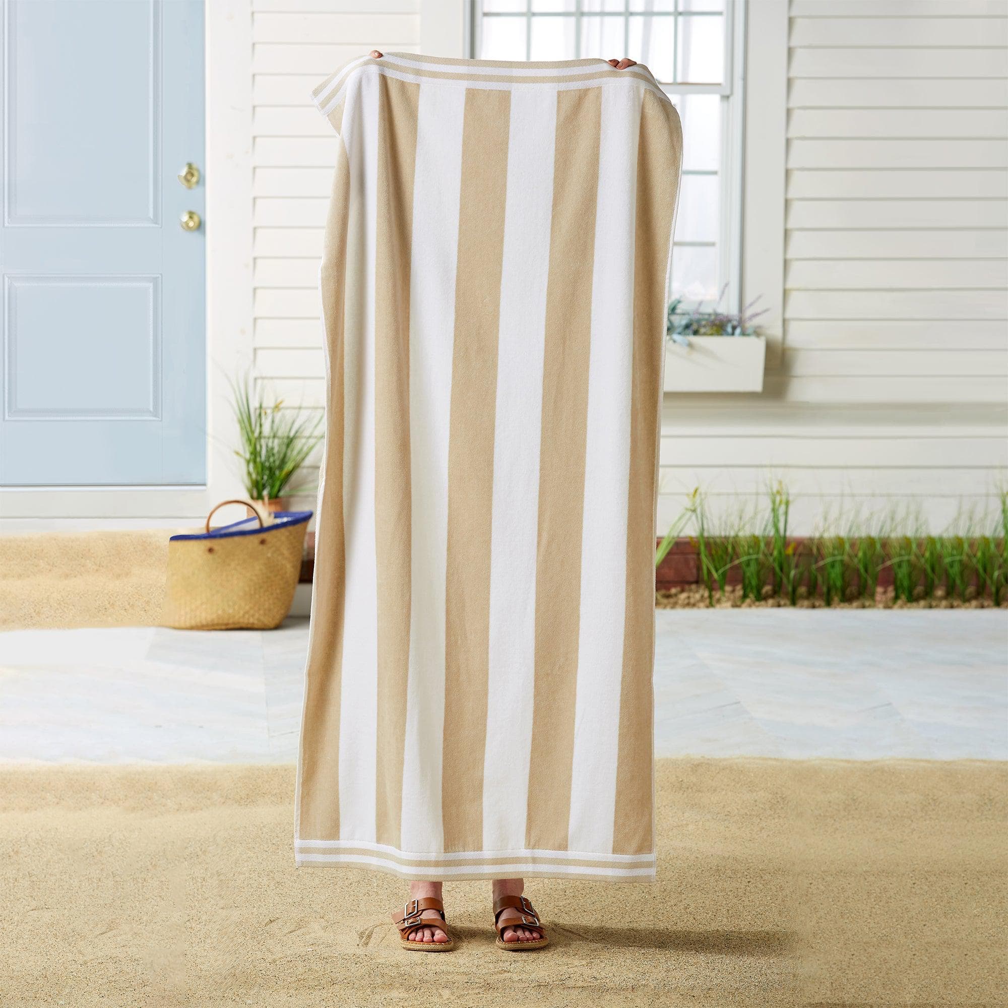 4-Pack Striped Cabana Beach Towel