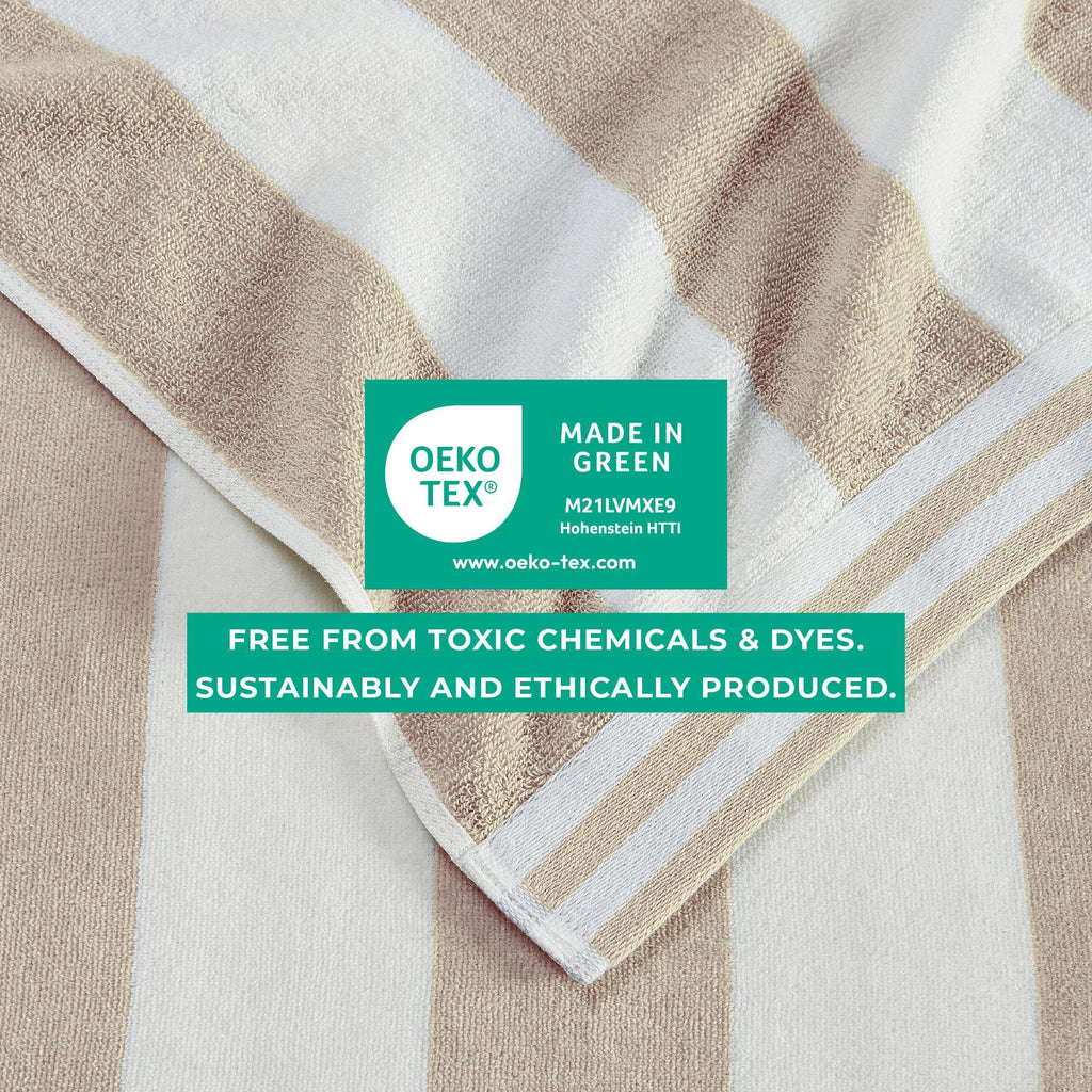 4-Pack Striped Cabana Beach Towel