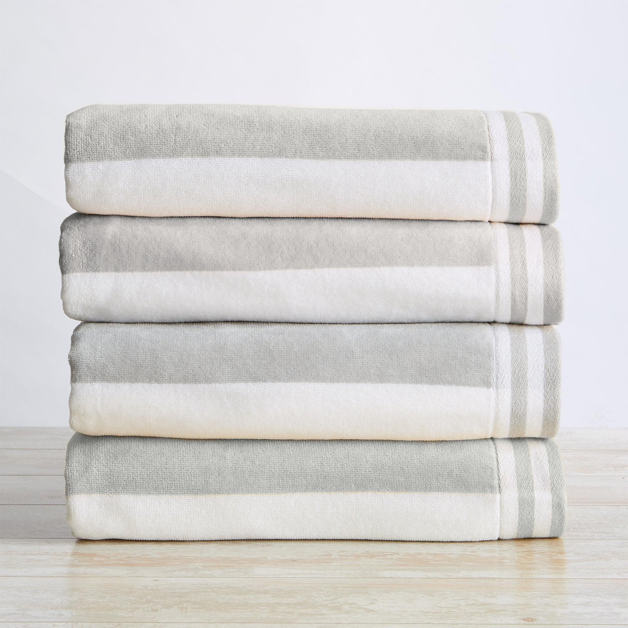 4-Pack Striped Cabana Beach Towel