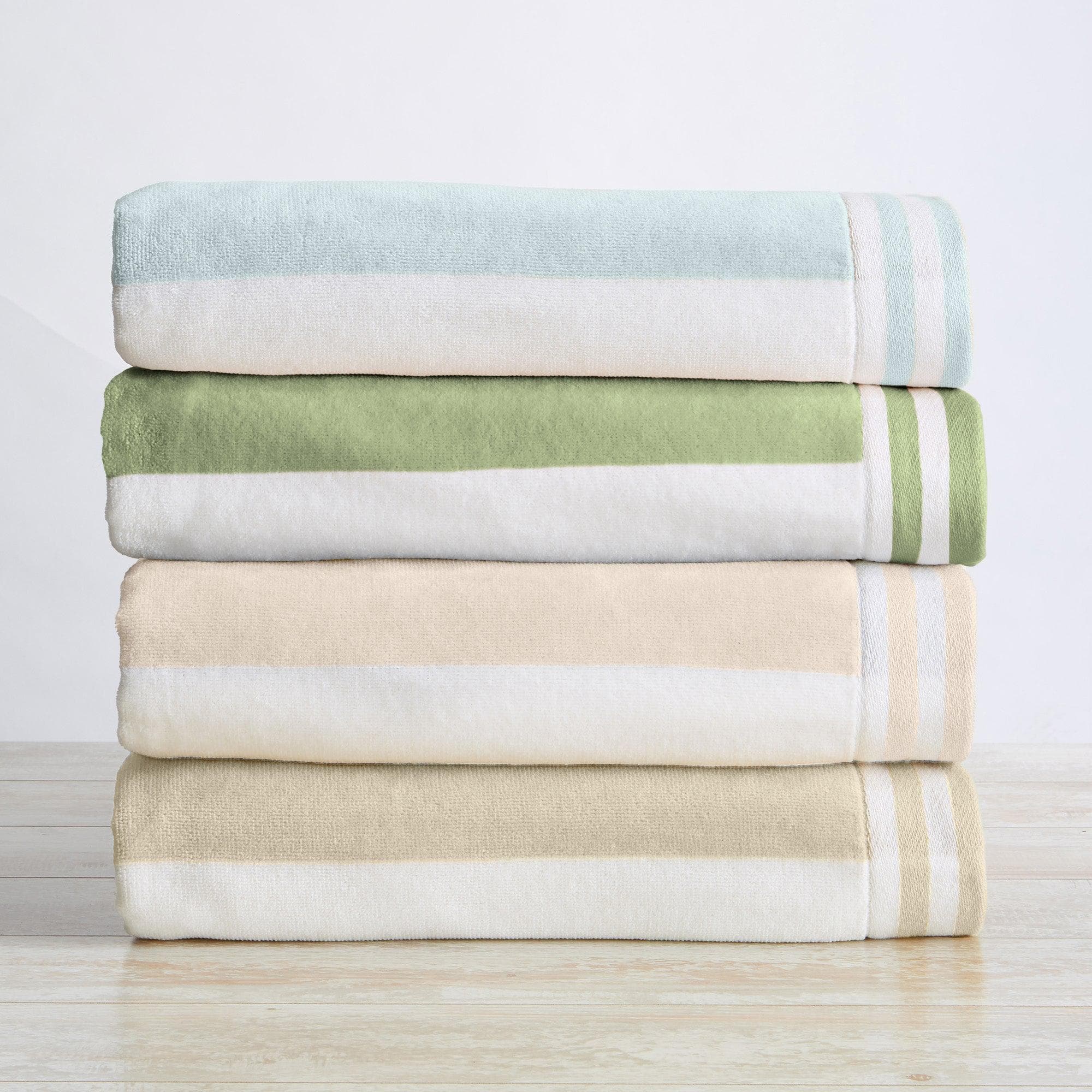 4-Pack Striped Cabana Beach Towel