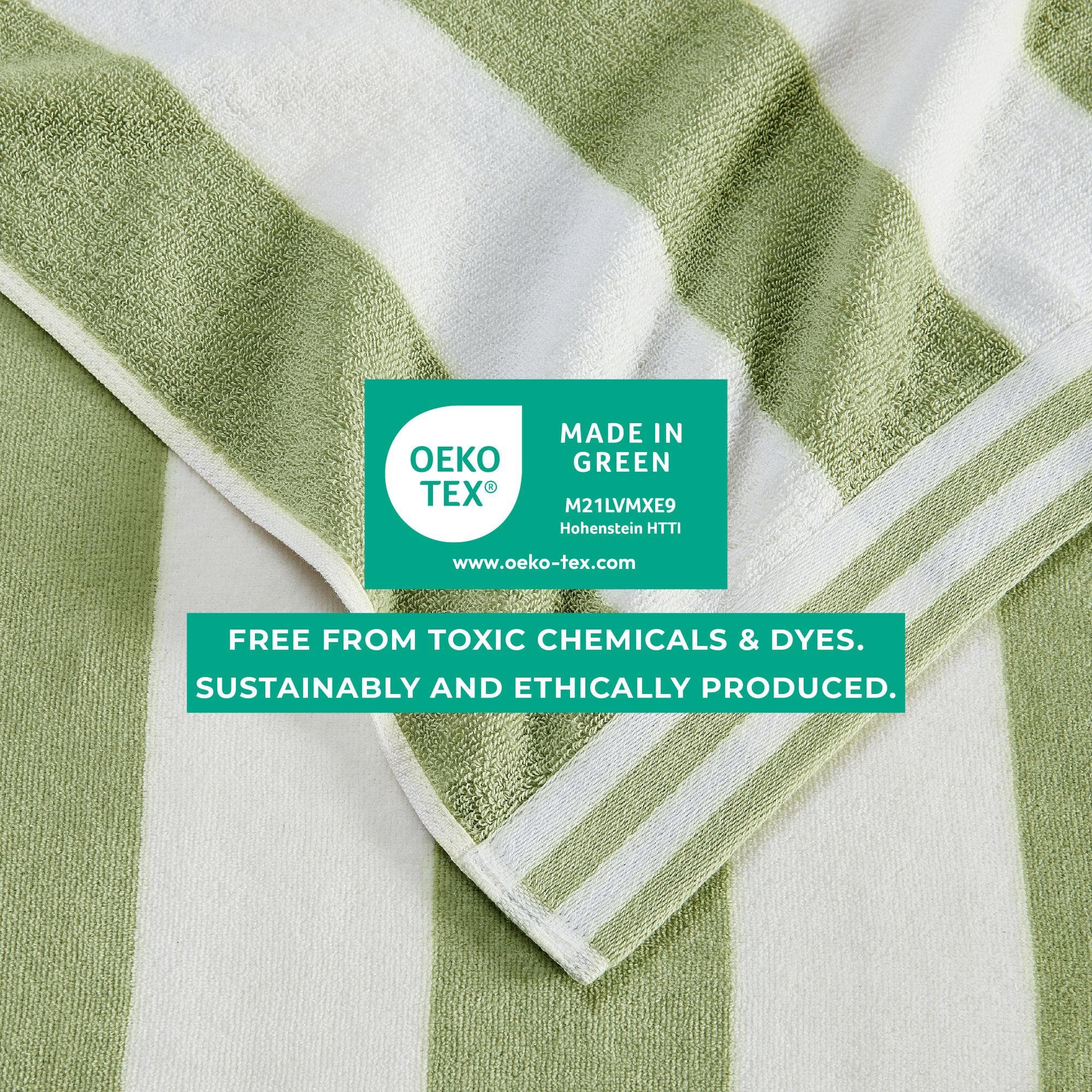 4-Pack Striped Cabana Beach Towel
