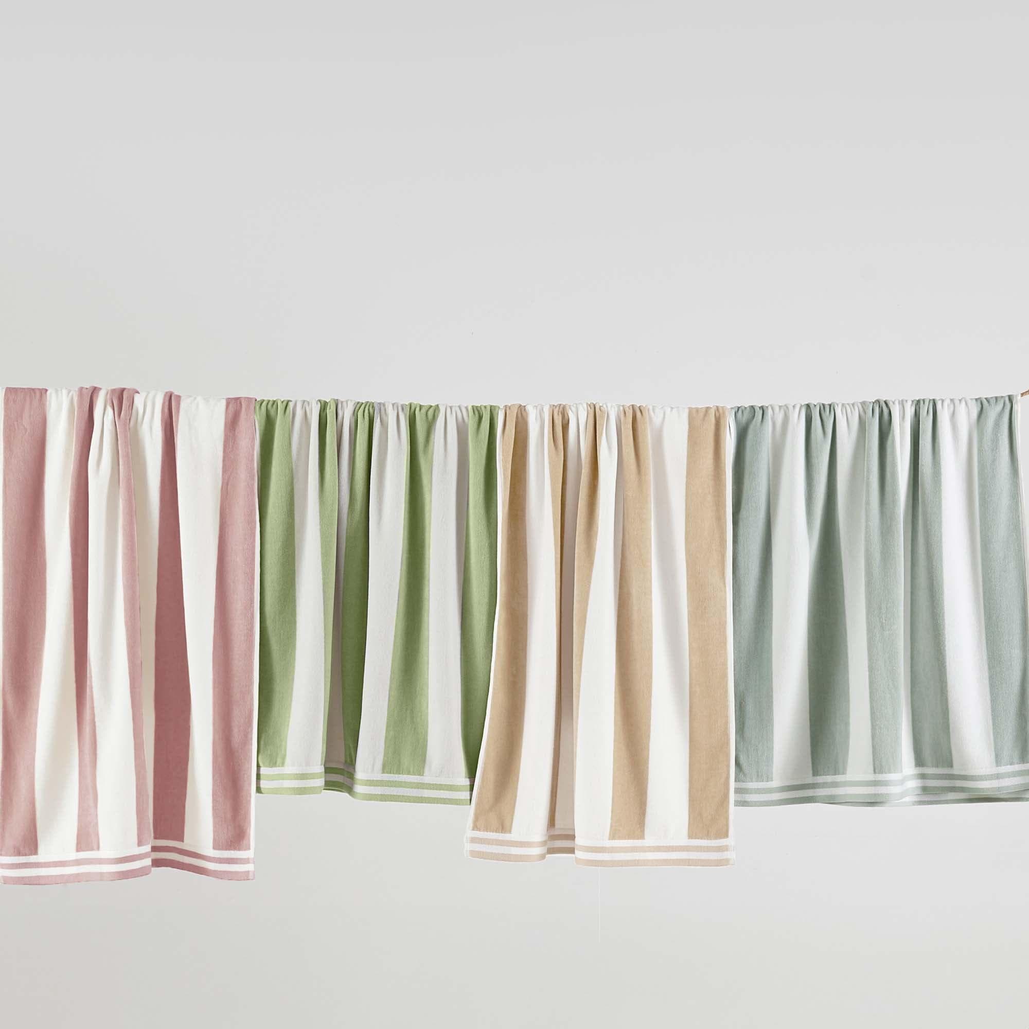 4-Pack Striped Cabana Beach Towel